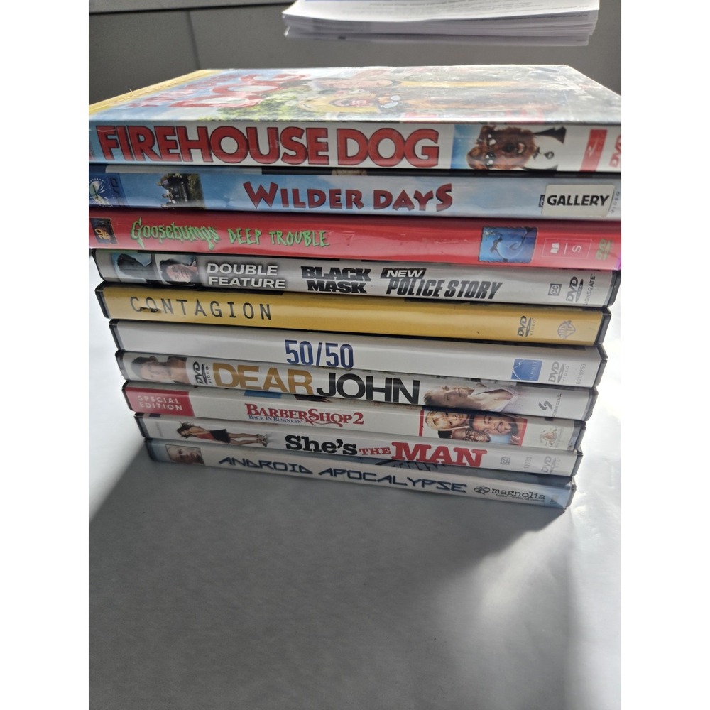 Lot of 10 Family DVD movies. J'étais Li, Barber shop2, Dear John firehouse dog..